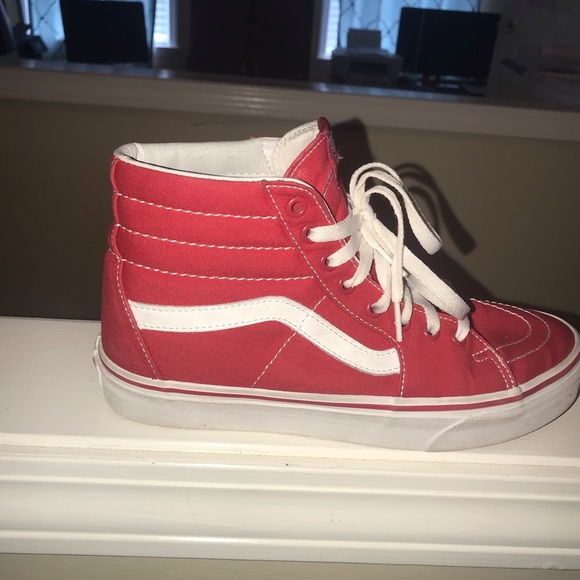 2 vans , red high tops and DIY vans - Picture 5 of 8